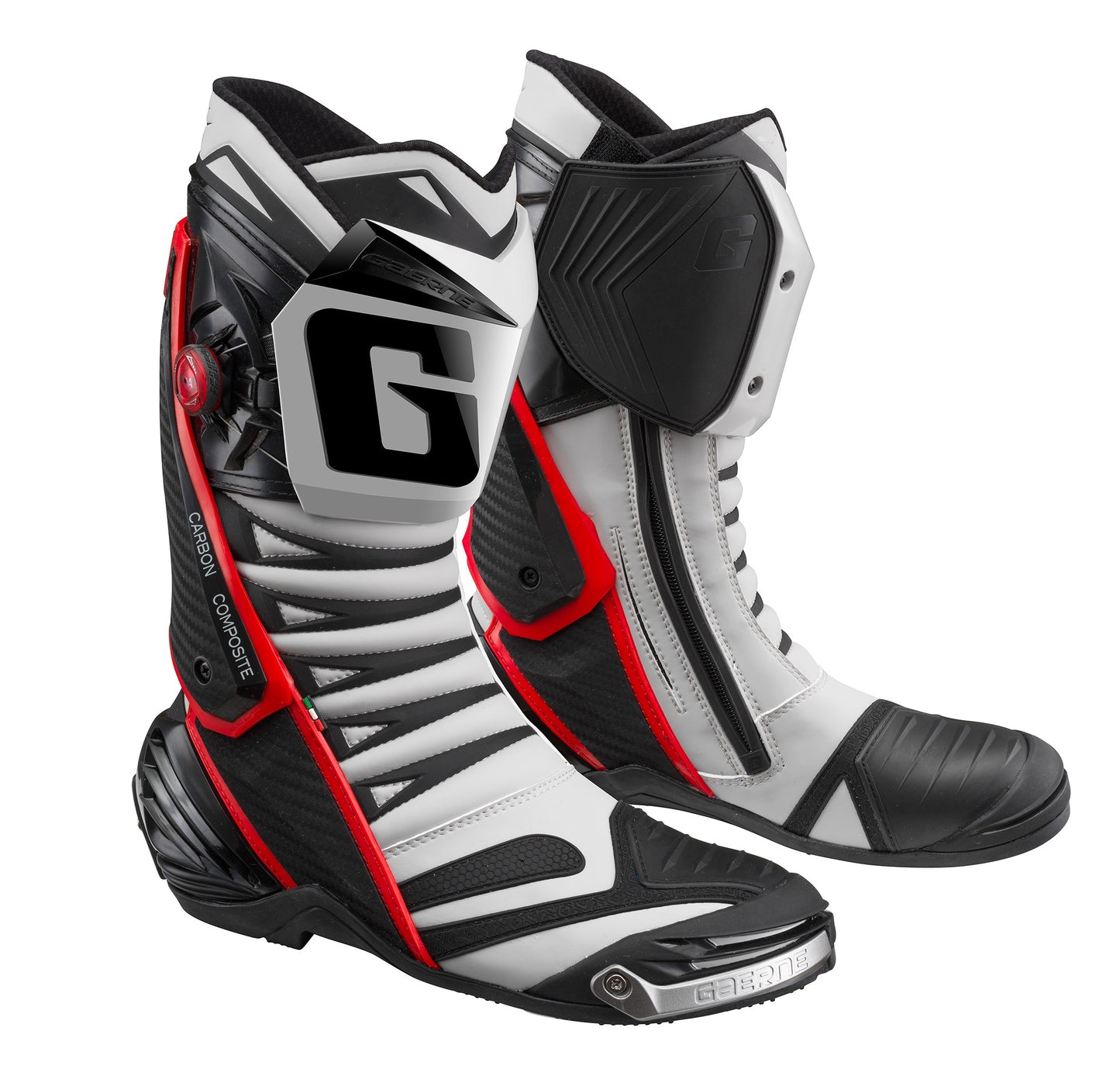 Ghete sport Gaerne GP1 EVO BOA alb/negru/rosu - MotoRR