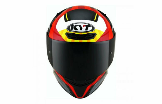 Casca integrala KYT TT-Course Flux negru/galben/rosu - MotoRR