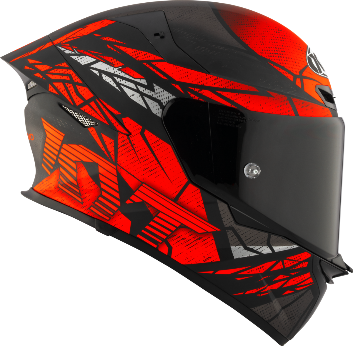 Casca integrala KYT TT-Revo Combustion Matt rosu - MotoRR