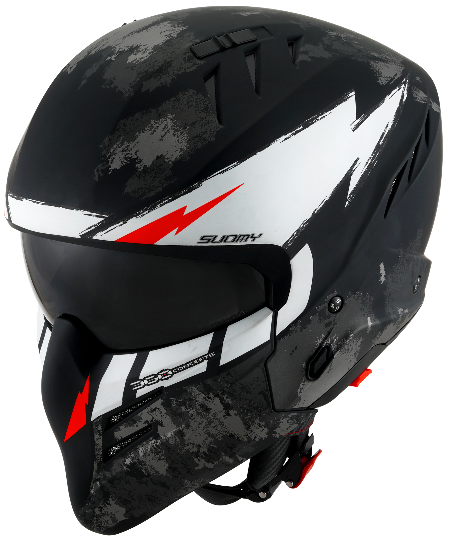 Casca integrala Suomy Armor Hi Volt Mat negru/alb - MotoRR