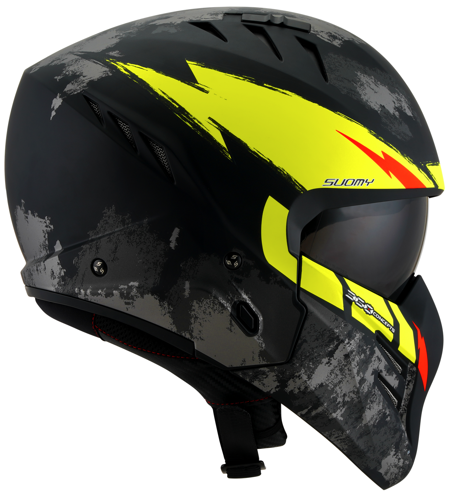 Casca integrala Suomy Armor Hi Volt Mat negru/galben - MotoRR