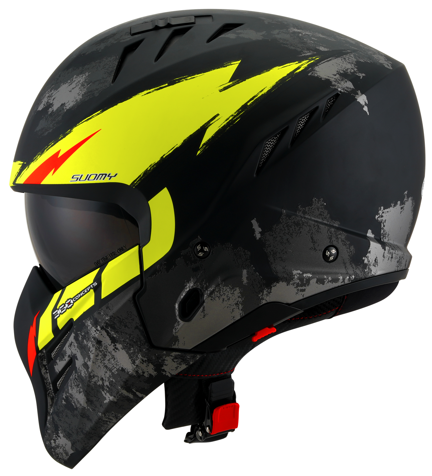 Casca integrala Suomy Armor Hi Volt Mat negru/galben - MotoRR