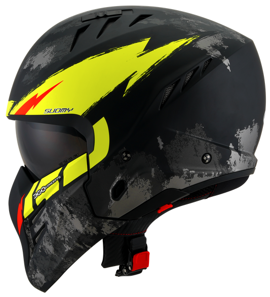 Casca integrala Suomy Armor Hi Volt Mat negru/galben - MotoRR