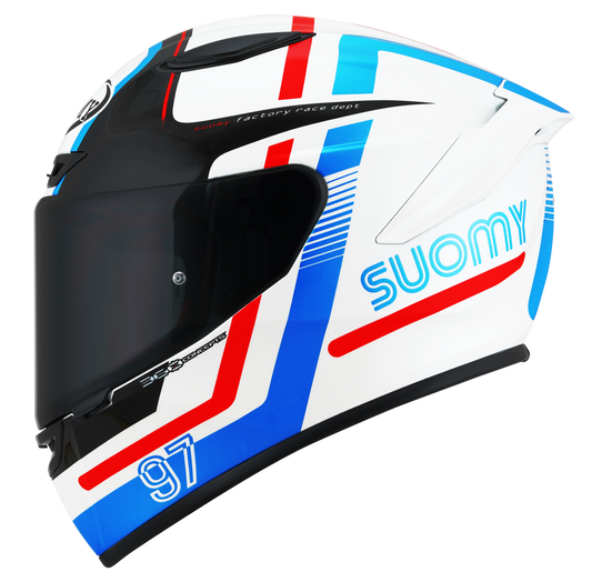 Casca integrala Suomy Track-1 Ninety Seven alb/rosu