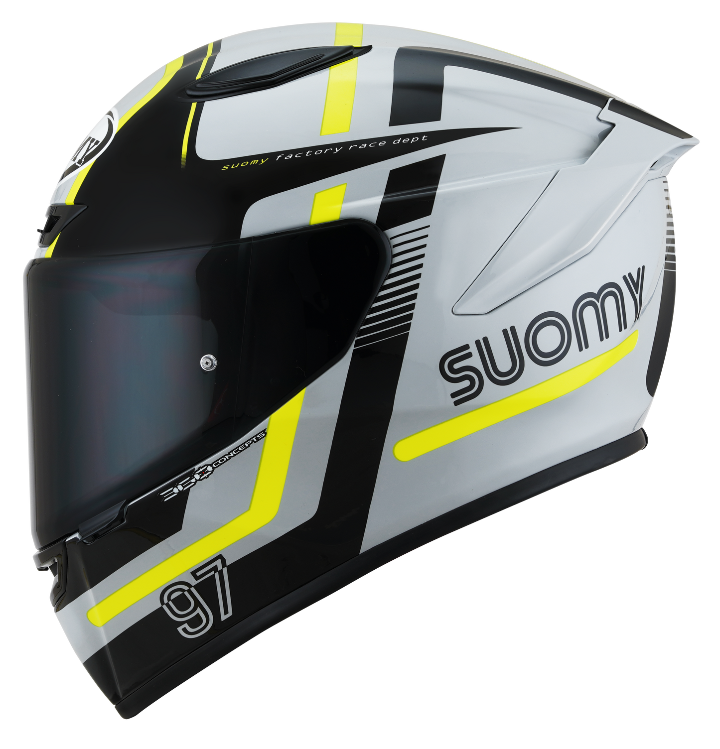 Casca integrala Suomy Track-1 Ninety Seven gri/galben - MotoRR
