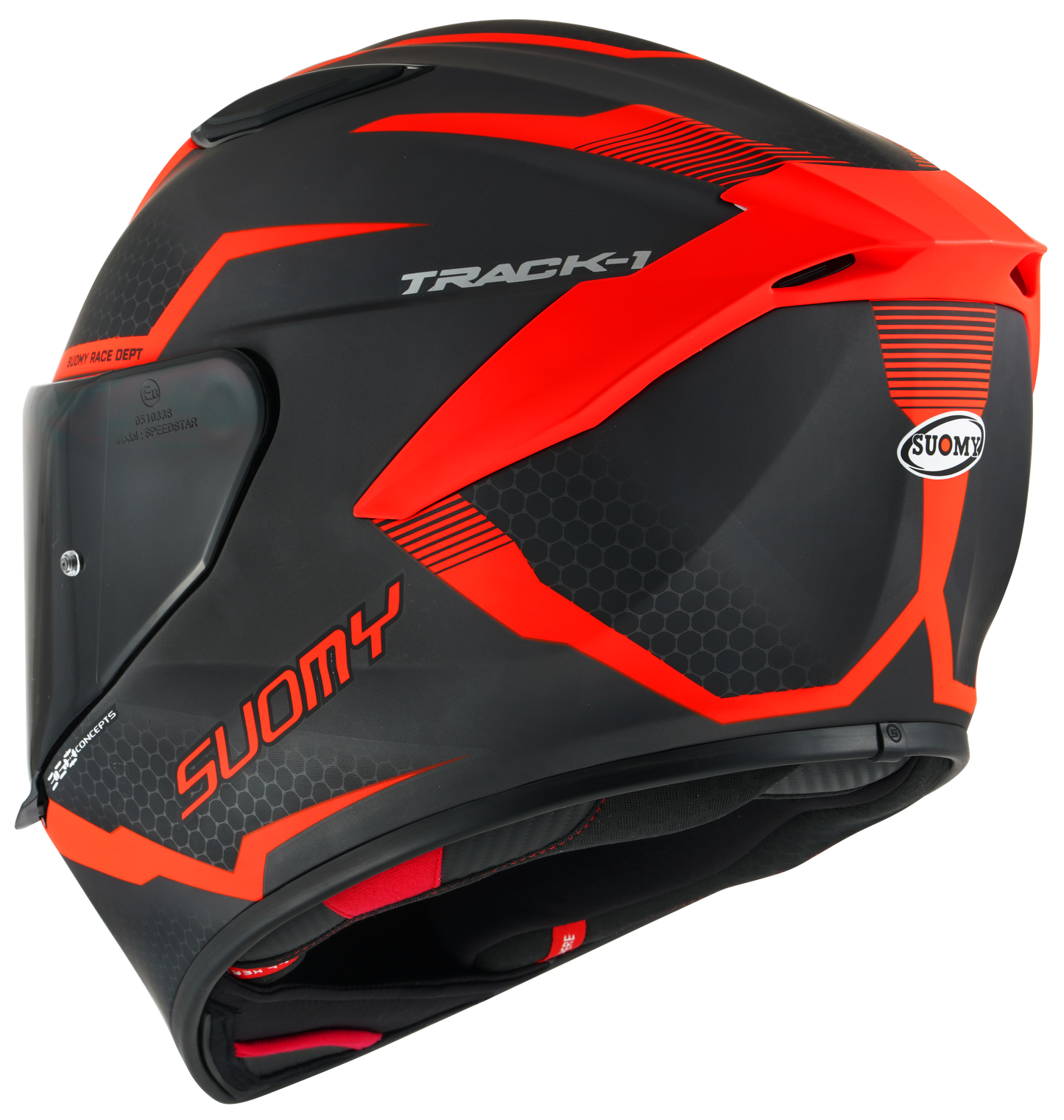 Casca integrala Suomy Track-1 Reaction mat antracit/rosu