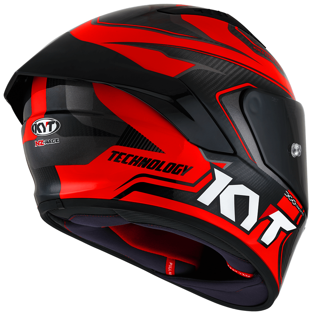 Casca integrala KYT NZ Race Competition Carbon rosu - MotoRR