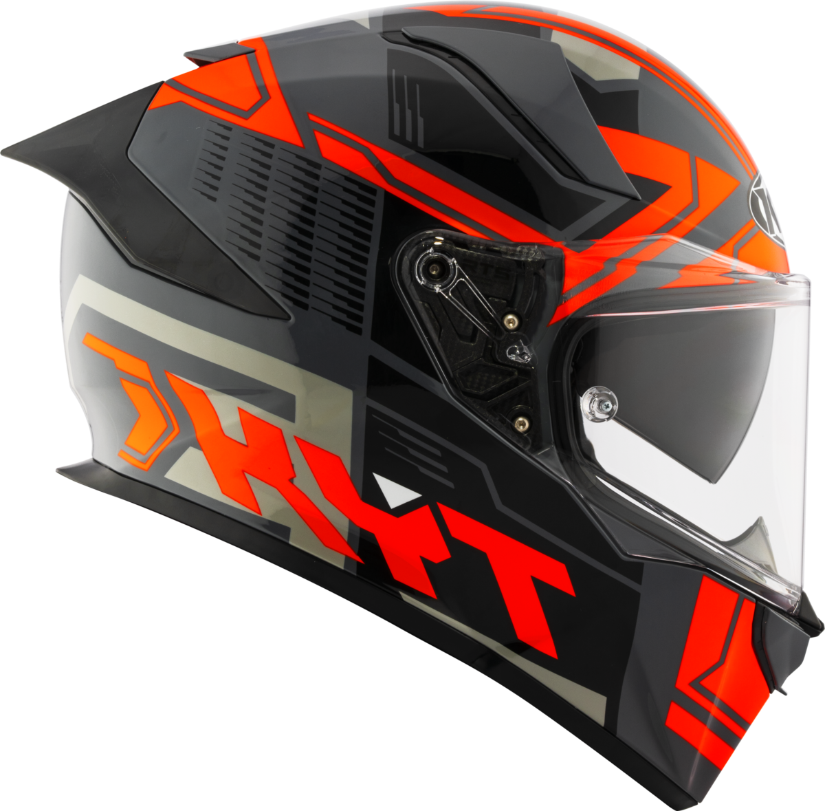 Casca integrala KYT R2R Octane Matt negru/portocaliu - MotoRR