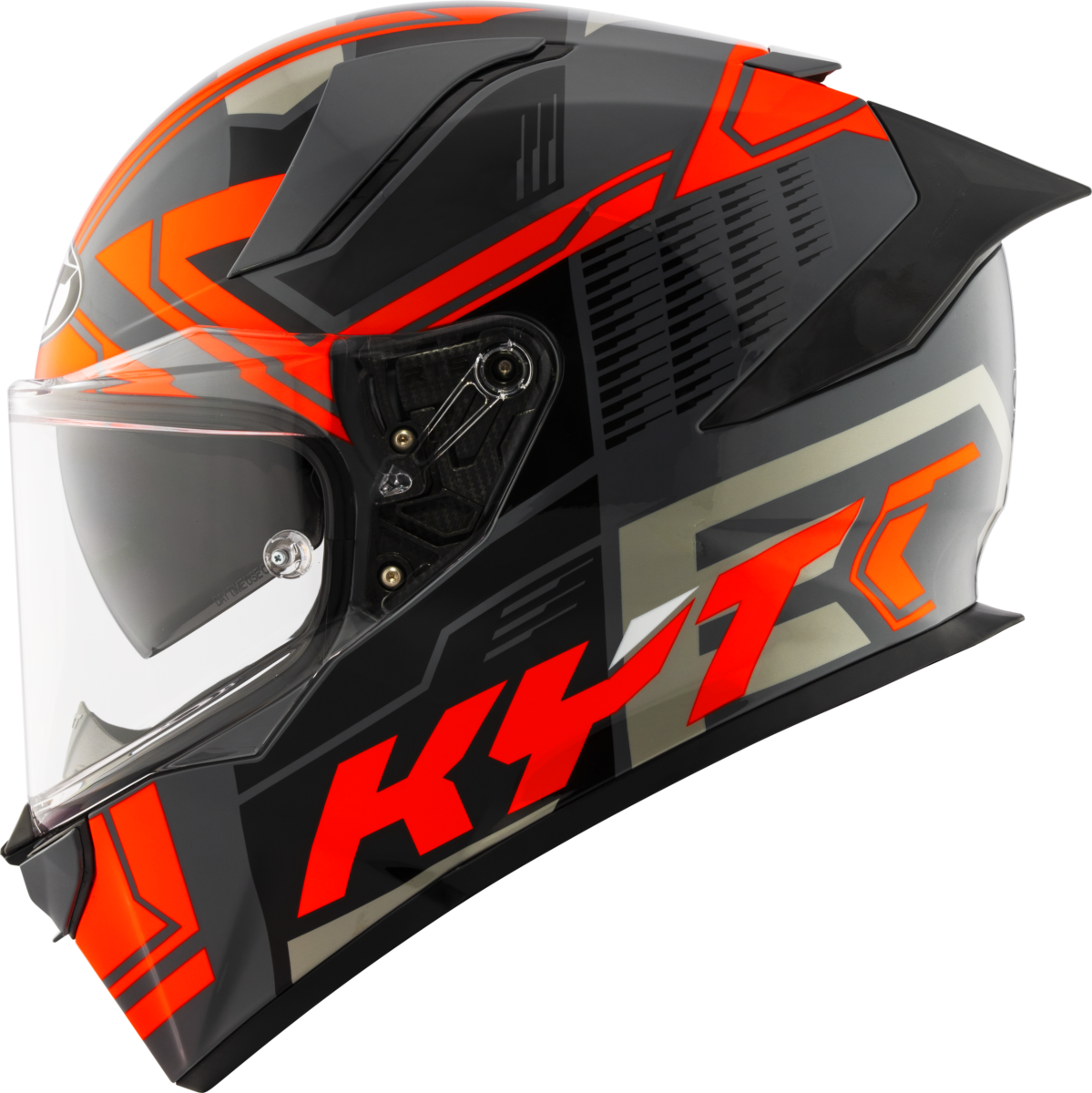 Casca integrala KYT R2R Octane Matt negru/portocaliu - MotoRR