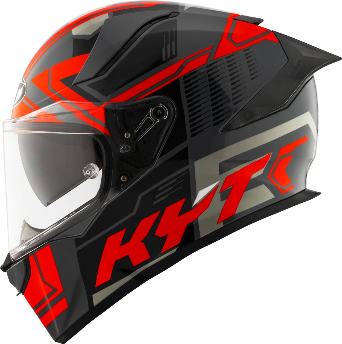 Casca integrala KYT R2R Octane Matt negru/rosu - MotoRR