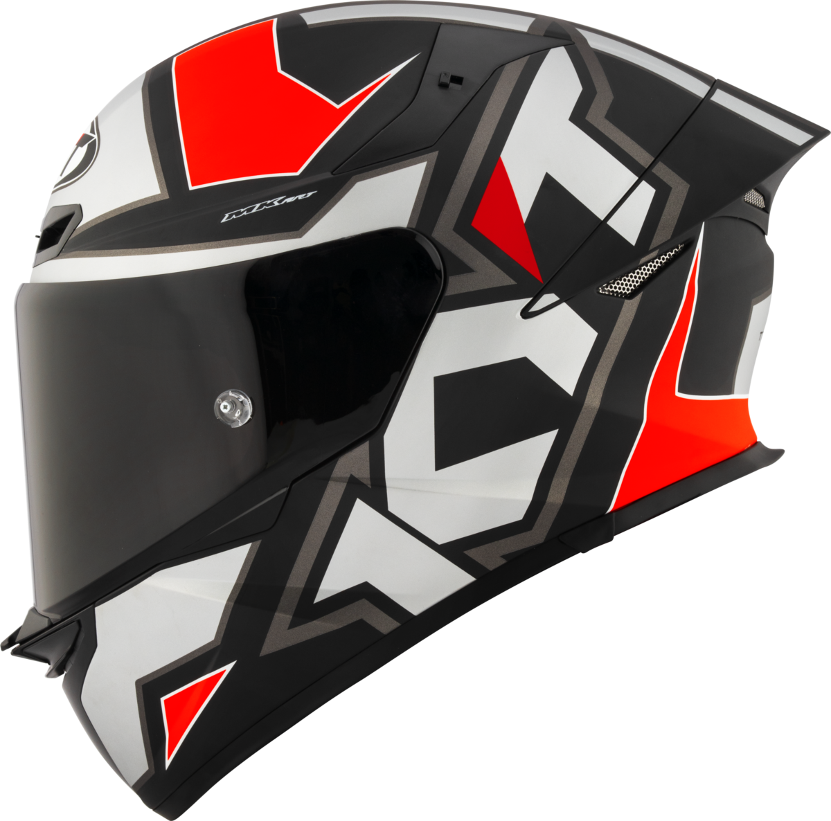 Casca integrala KYT TT-Revo Electron Mat gri/rosu - MotoRR
