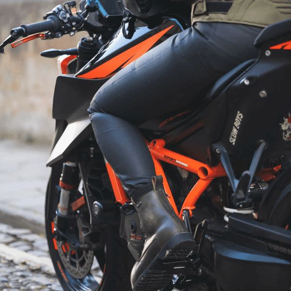 Blugi moto femei Oxford Waxed Jeggings Regular negru - MotoRR