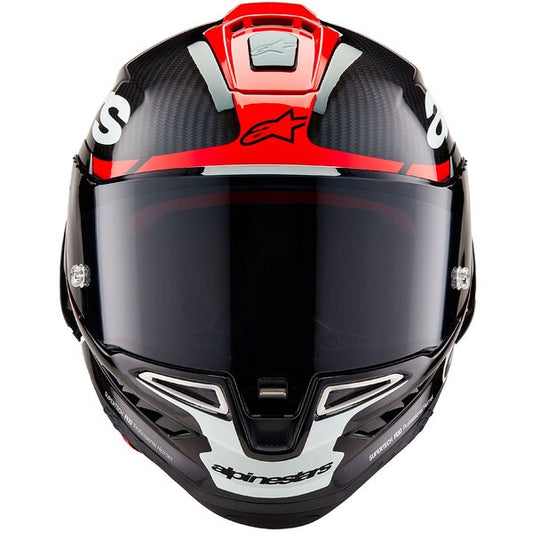 Casca integrala Alpinestars Supertech R10 Carbon Element negru/rosu/alb - MotoRR