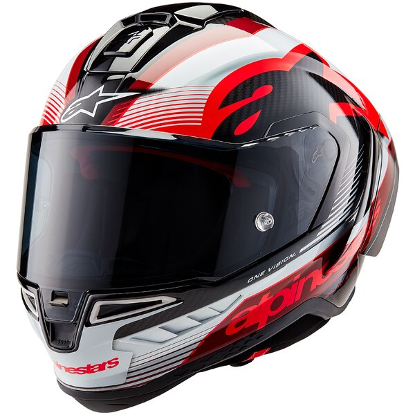 Casca integrala Alpinestars Supertech R10 Carbon Team negru/rosu/alb - MotoRR