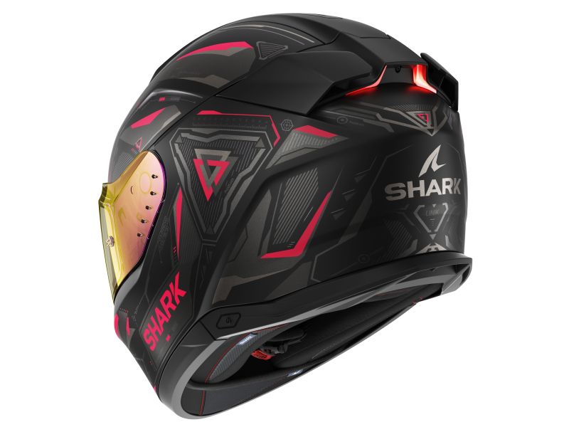 Casca integrala cu LED Shark Skwal i3 LINIK Mat negru / gri / roz - MotoRR