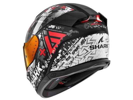 Casca integrala cu LED Shark Skwal i3 Hellcat Mat negru / gri / rosu / alb - MotoRR