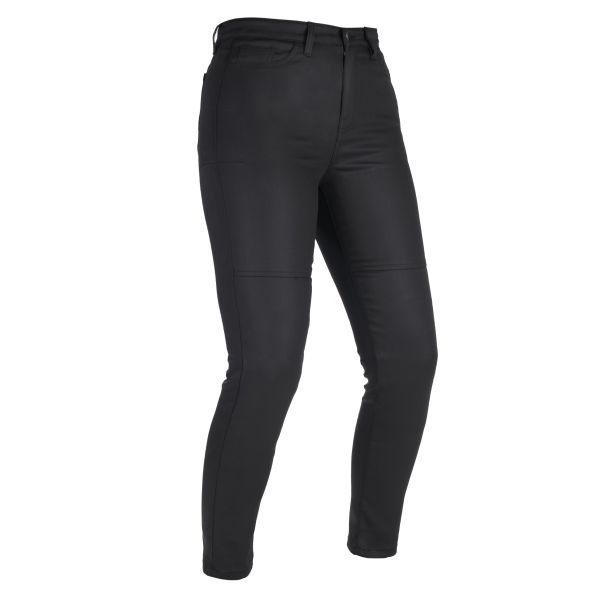 Blugi moto femei Oxford Waxed Jeggings Regular negru - MotoRR