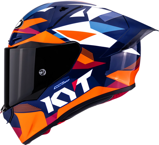 Casca integrala KYT R1R Diamond portocaliu/albastru - MotoRR