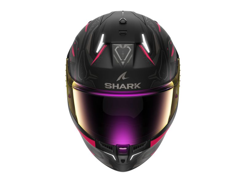 Casca integrala cu LED Shark Skwal i3 LINIK Mat negru / gri / roz