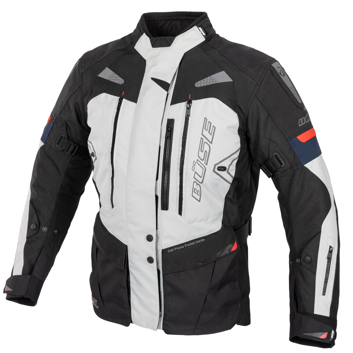 Geaca textil BUSE Monterey gri deschis - MotoRR