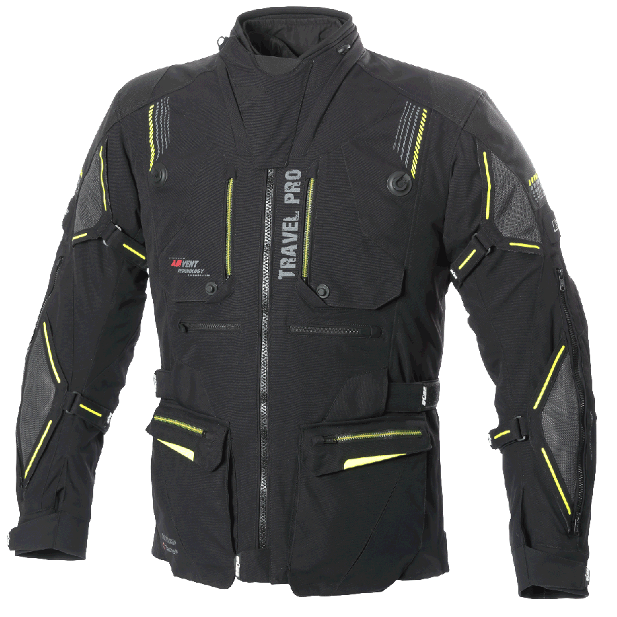 Geaca textil BUSE Travel PRO negru/galben - MotoRR