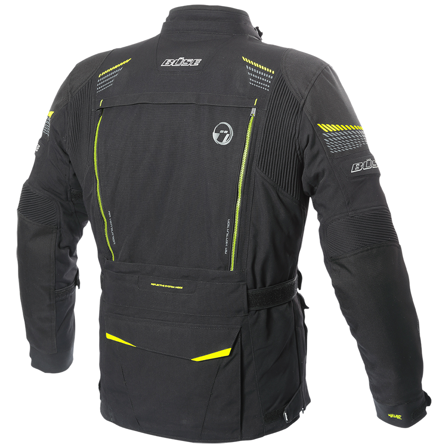 Geaca textil BUSE Travel PRO negru/galben - MotoRR