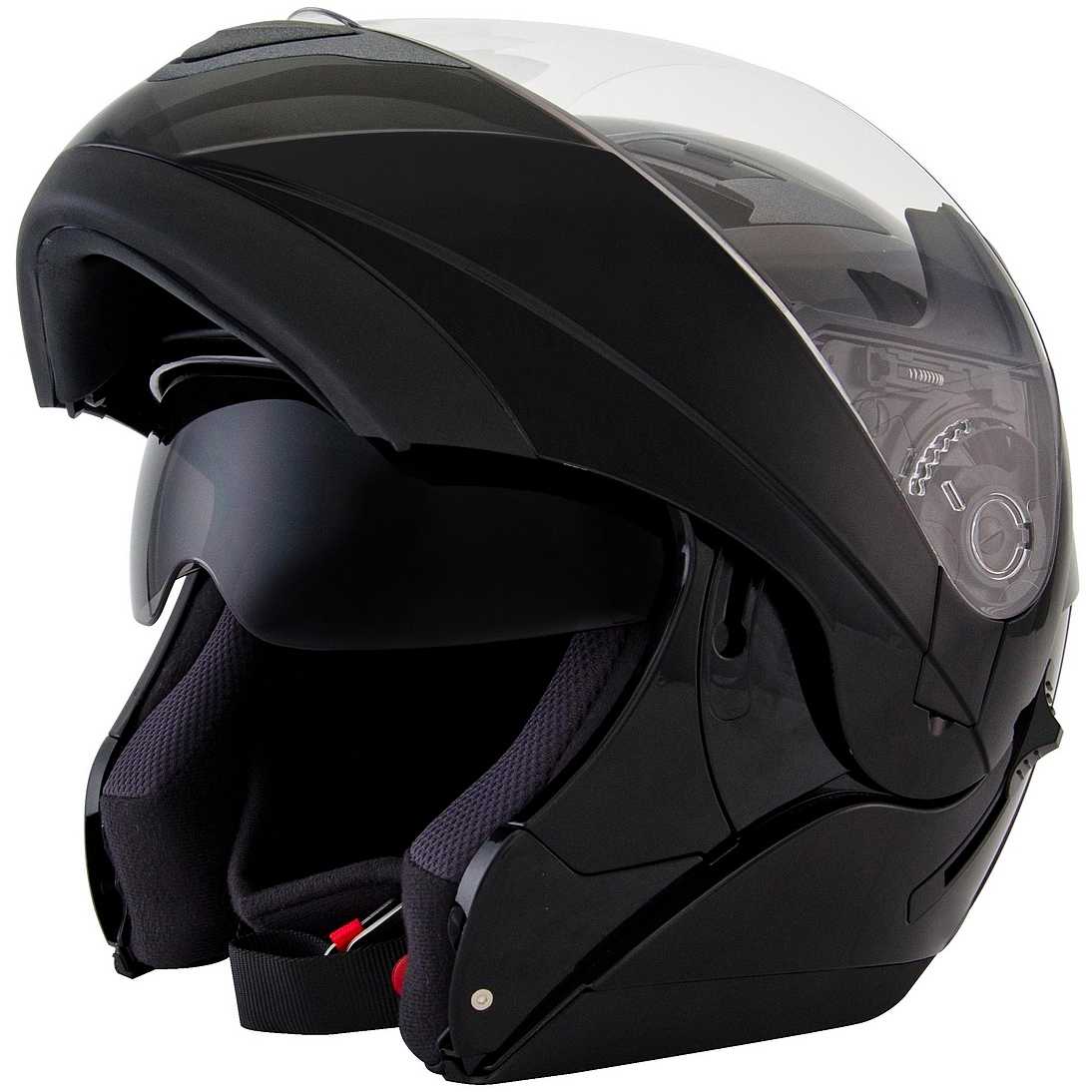 Casca Flip-Up KYT Convair Plain negru - MotoRR