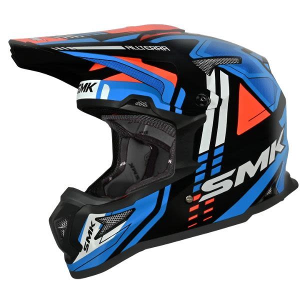 Casca Offroad SMK X-Sprint alb-albastru-portocaliu - MotoRR