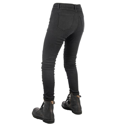 Blugi moto femei Oxford Original AA Approved Ladies Jeggings Regular negru - MotoRR