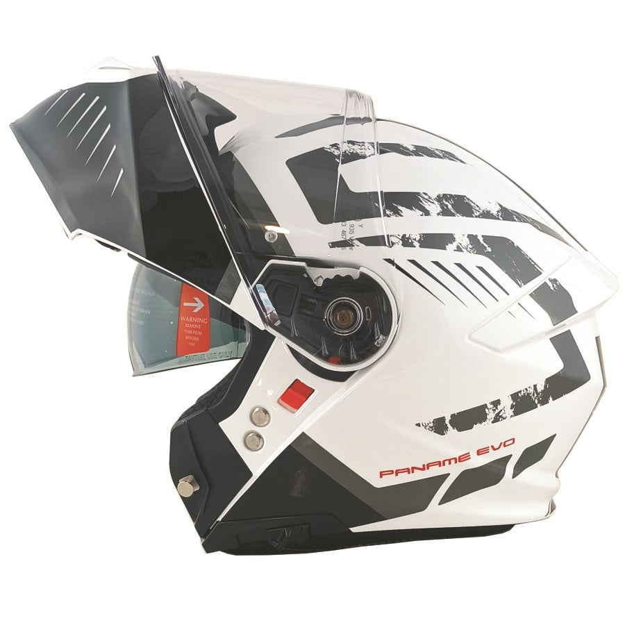 Casca Flip-Up Roxar Paname EVO Edge Light negru/alb - MotoRR