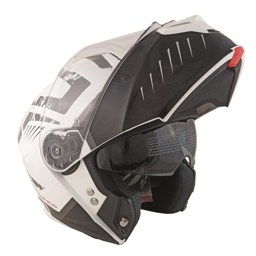 Casca Flip-Up Roxar Paname EVO Edge Light negru/alb - MotoRR
