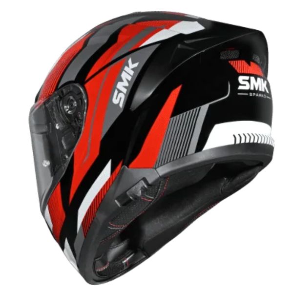 Casca integrala SMK Typhoon Sparko gri-negru-rosu - MotoRR