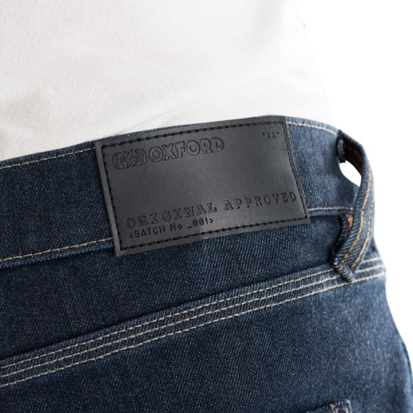 Blugi moto Oxford Original AA Approved 32" Regular albastru - MotoRR