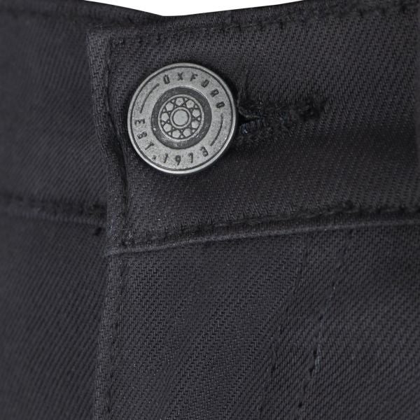 Blugi moto femei Oxford Waxed Jeggings Regular negru - MotoRR