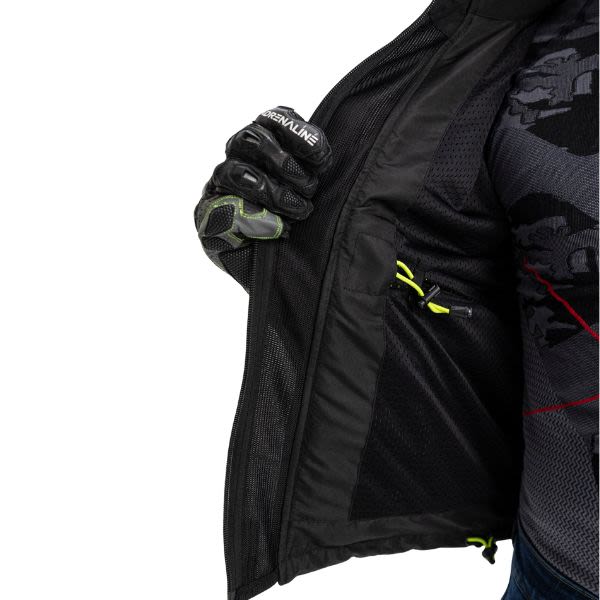 Geaca textil Adrenaline Freedom PPE negru / galben fluo - MotoRR