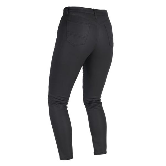 Blugi moto femei Oxford Waxed Jeggings Regular negru - MotoRR
