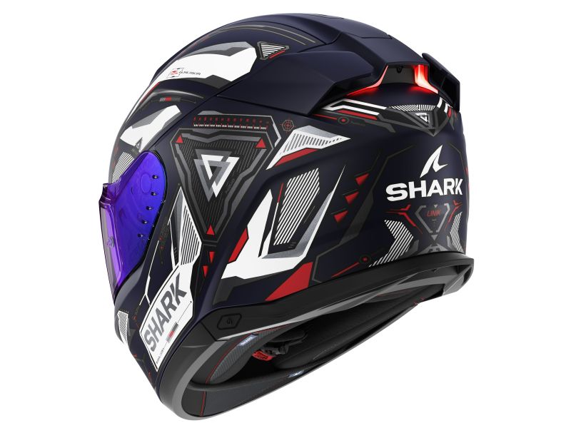 Casca integrala cu LED Shark Skwal i3 LINIK Mat albastru / rosu / alb - MotoRR