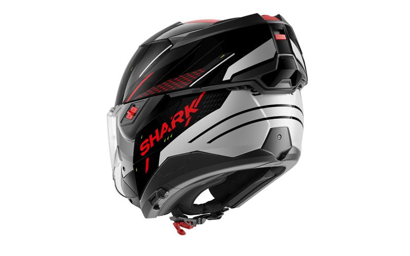 Casca Flip-Back Shark Oxo Rydger negru / rosu / alb - MotoRR