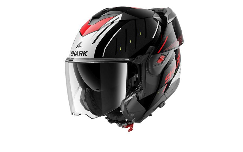Casca Flip-Back Shark Oxo Rydger negru / rosu / alb - MotoRR