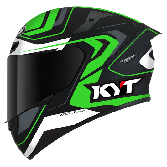 Casca integrala KYT TT-Course Overtech negru/verde - MotoRR