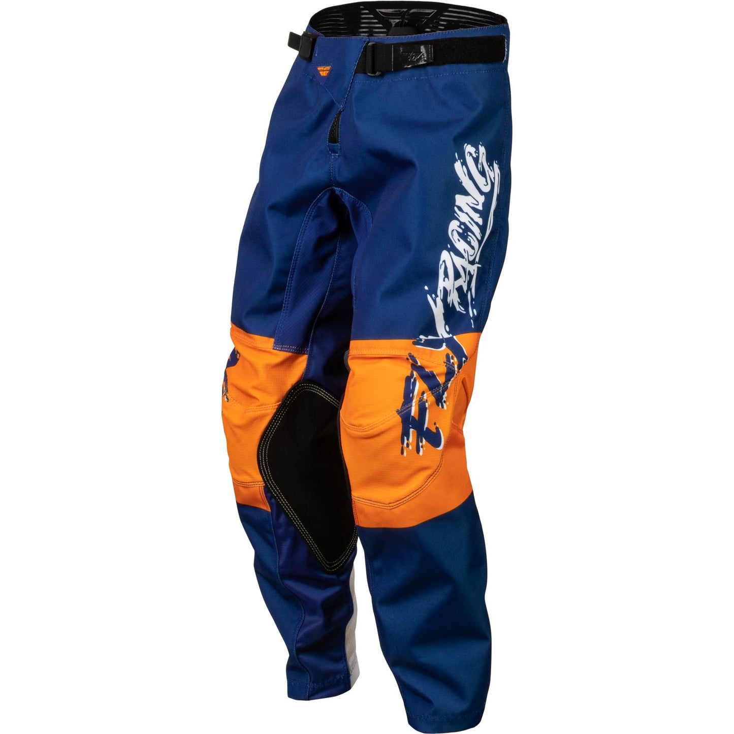 Pantaloni Offroad copii FLY Racing Youth Kinetic Khaos albastru / portocaliu / alb - MotoRR