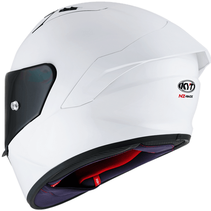 Casca integrala KYT NZ Race Plain alb - MotoRR