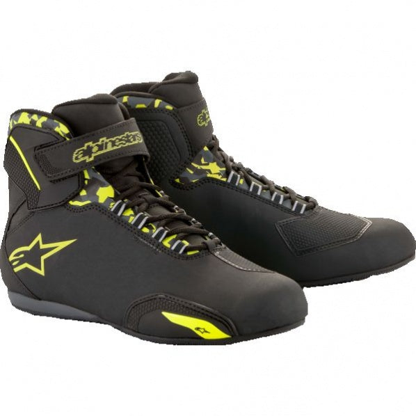 Ghete moto urbane Alpinestars Sektor Waterproof negru / gri / galben - MotoRR