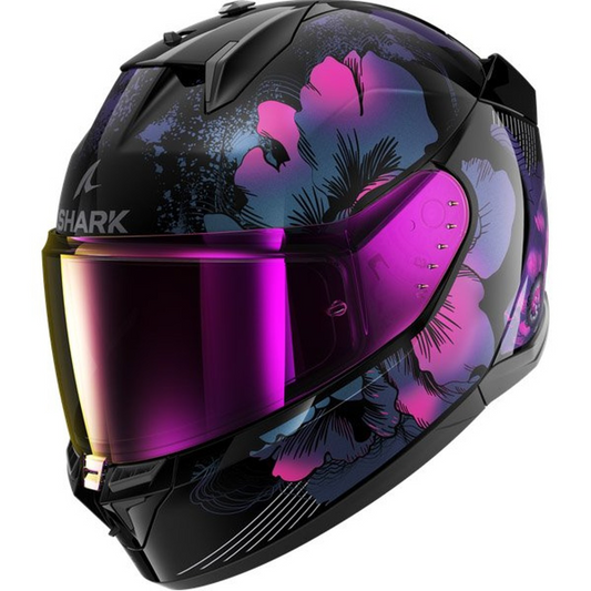 Casca integrala Shark D-Skwal 3 Lady Mayfer negru / albastru / roz Pinlock ready - MotoRR