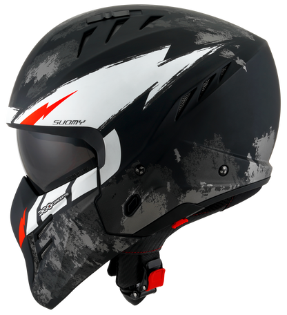 Casca integrala Suomy Armor Hi Volt Mat negru/alb - MotoRR