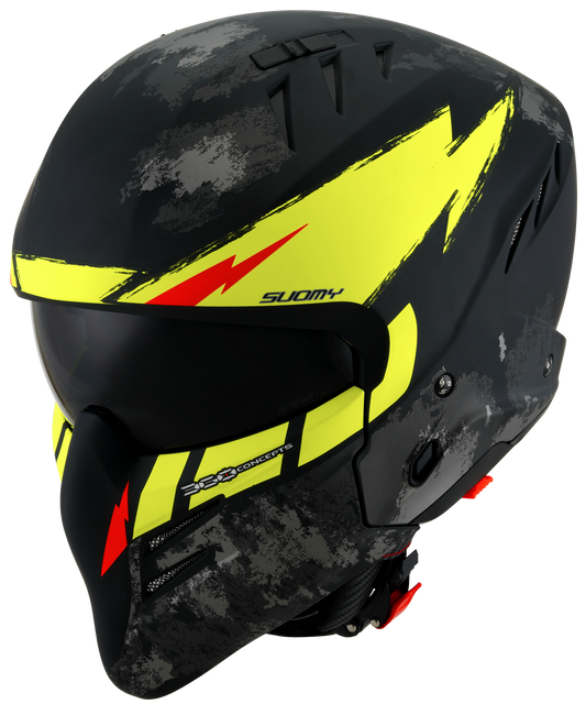 Casca integrala Suomy Armor Hi Volt Mat negru/galben - MotoRR