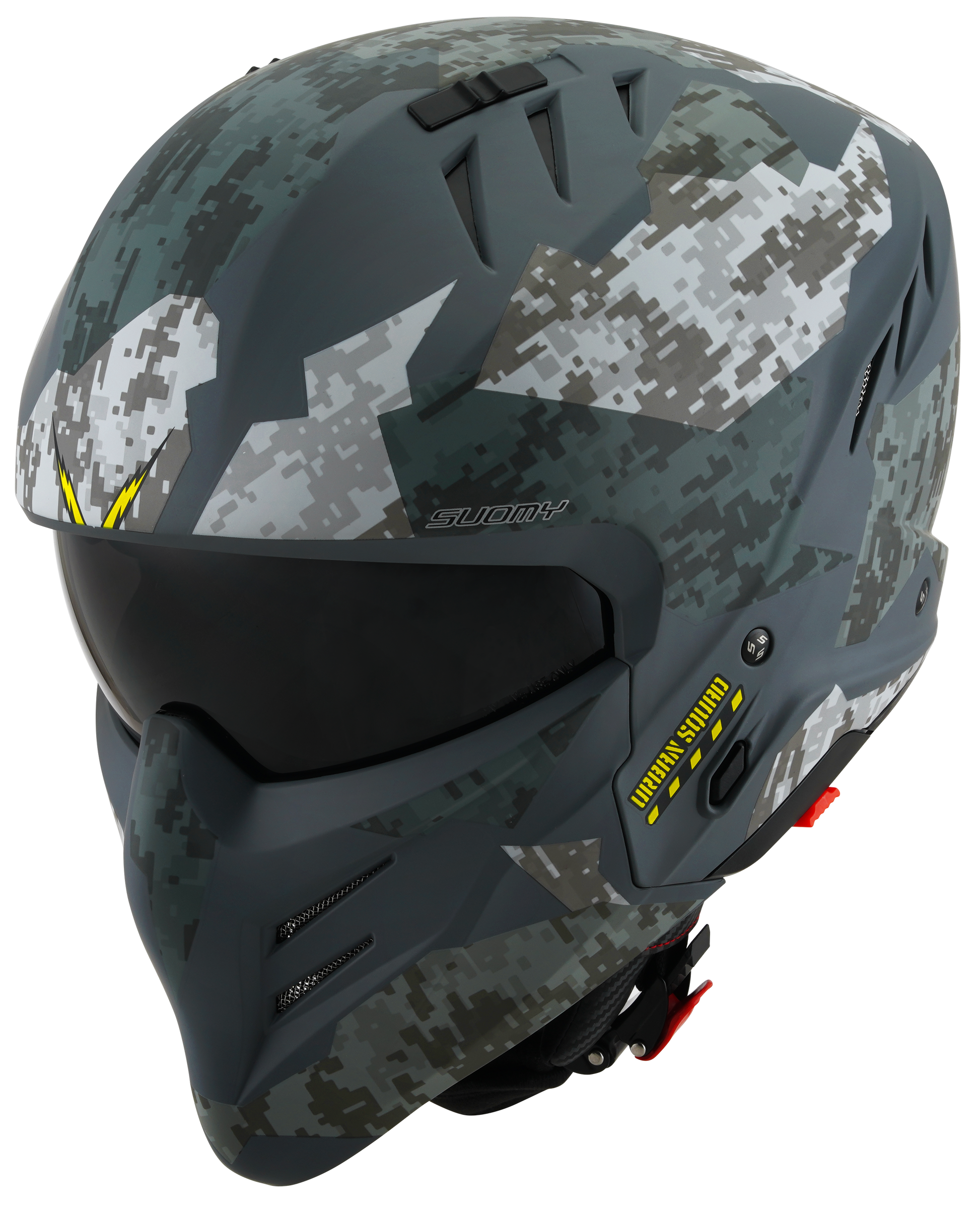 Casca integrala Suomy Armor Urban Squad camuflaj mat gri - MotoRR