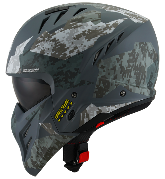 Casca integrala Suomy Armor Urban Squad camuflaj mat gri - MotoRR