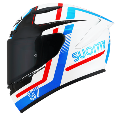 Casca integrala Suomy Track-1 Ninety Seven alb/rosu