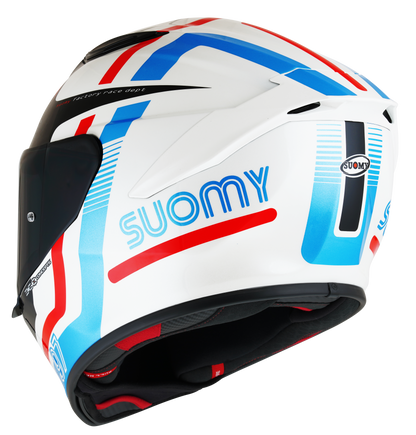 Casca integrala Suomy Track-1 Ninety Seven alb/rosu
